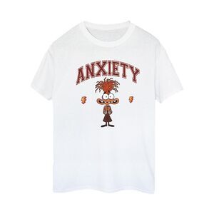 Inside Out 2 Womens/Ladies Anxiety Collegiate Cotton Boyfriend T-Shirt / White